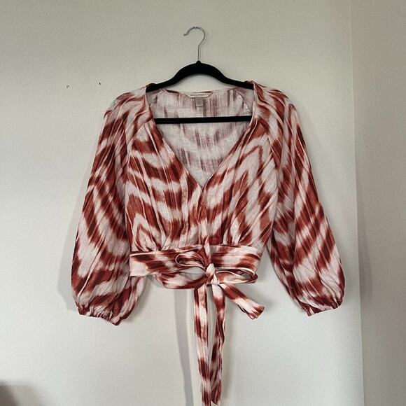 Banana Republic Petite Wayfinder Linen Wrap Top - Picture 2 of 8